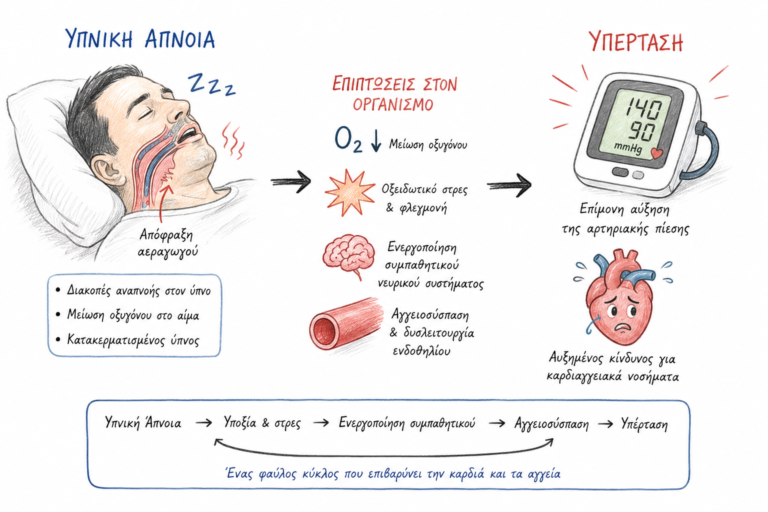 Πώς η υπνική άπνοια επηρεάζει την αρτηριακή πίεση